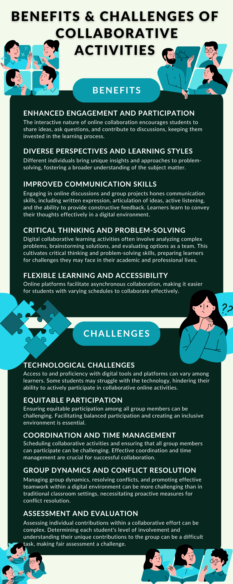 BENEFITS AND CHALLENGES OF COLLABORATIVE LEARNING ACTIVITIES